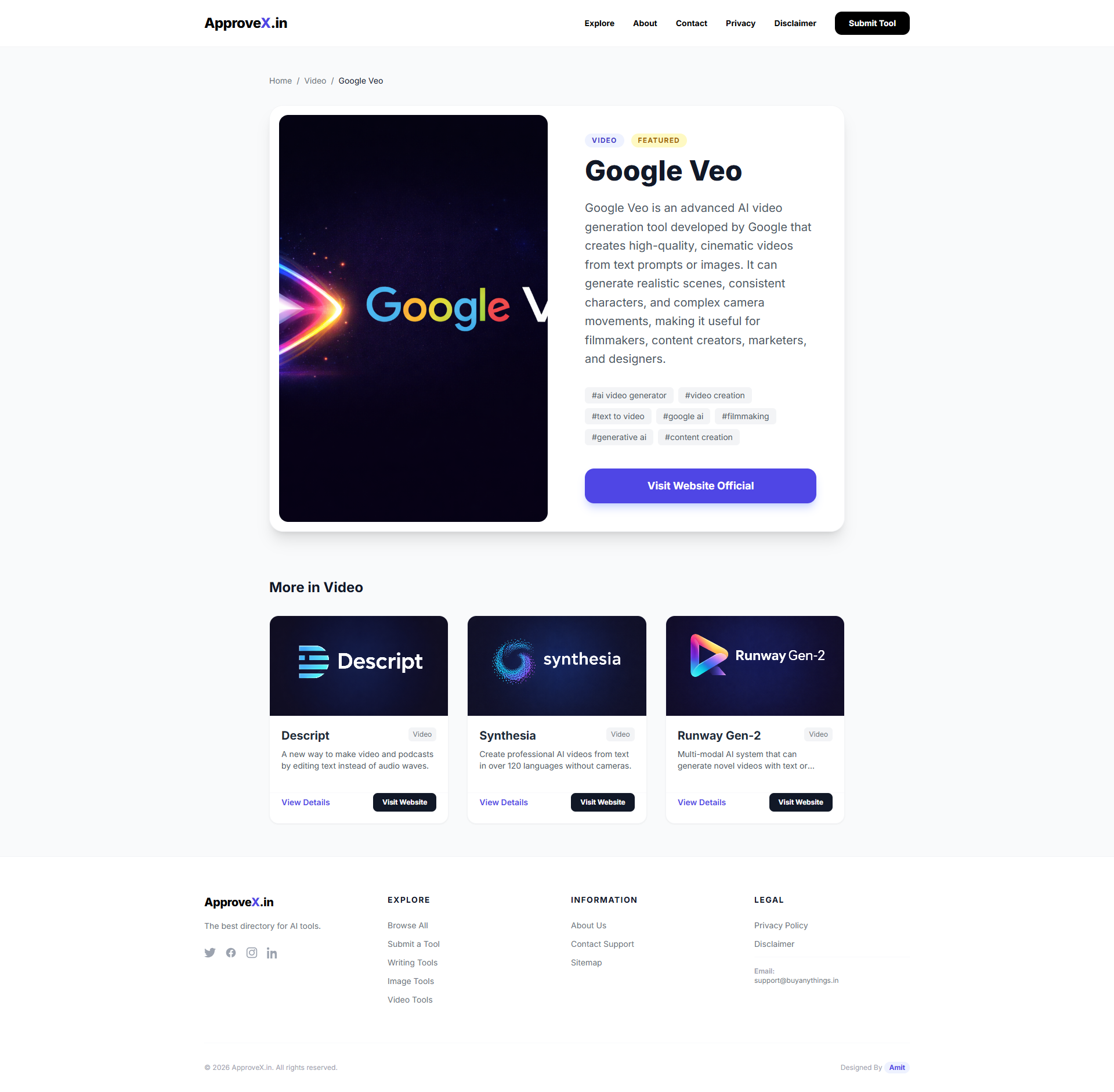 ApproveX – AI Tools Directory Website Source Code