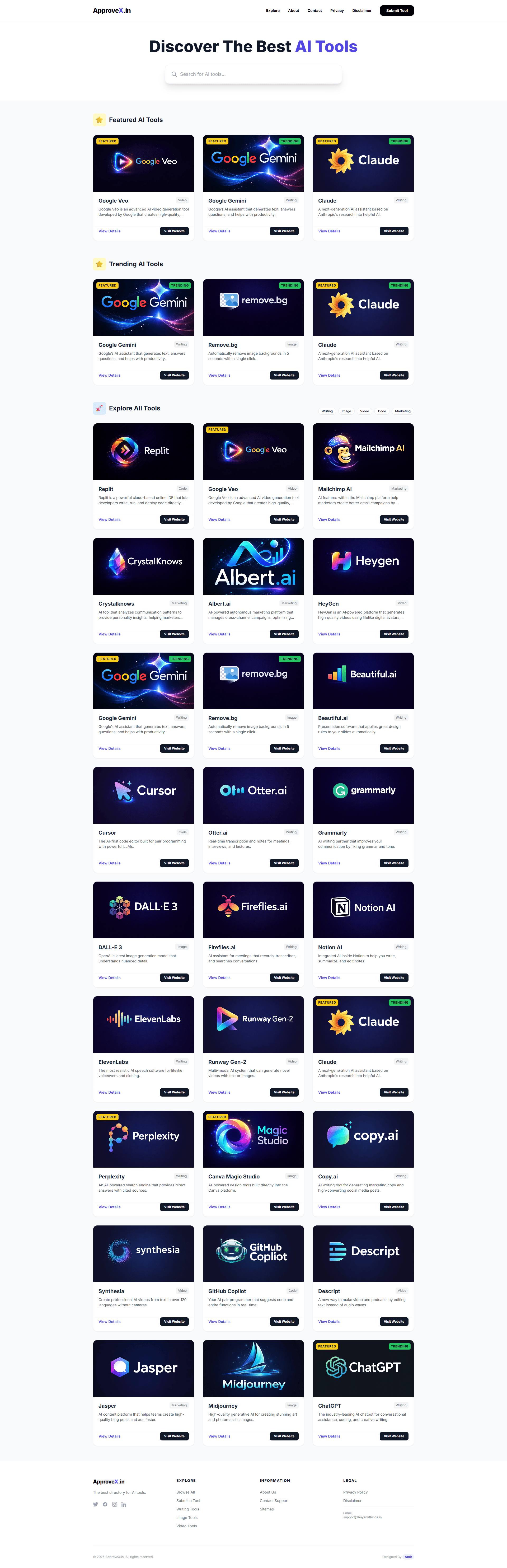 ApproveX – AI Tools Directory Website Source Code