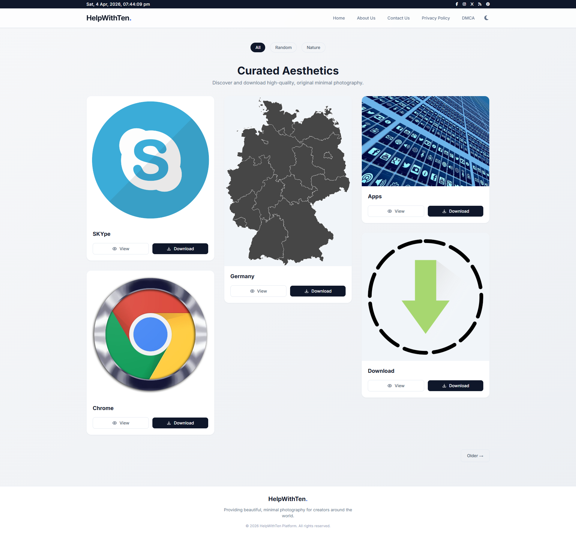 Pinterest Style Image Download Blogger Template – Dark Mode, Mobile Responsive