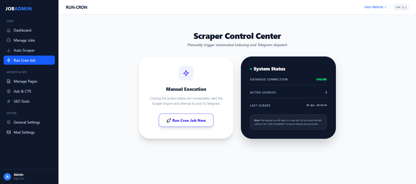 Advanced PHP Job Portal & Auto-Scraper – SEO-Ready Job Board Platform 2026