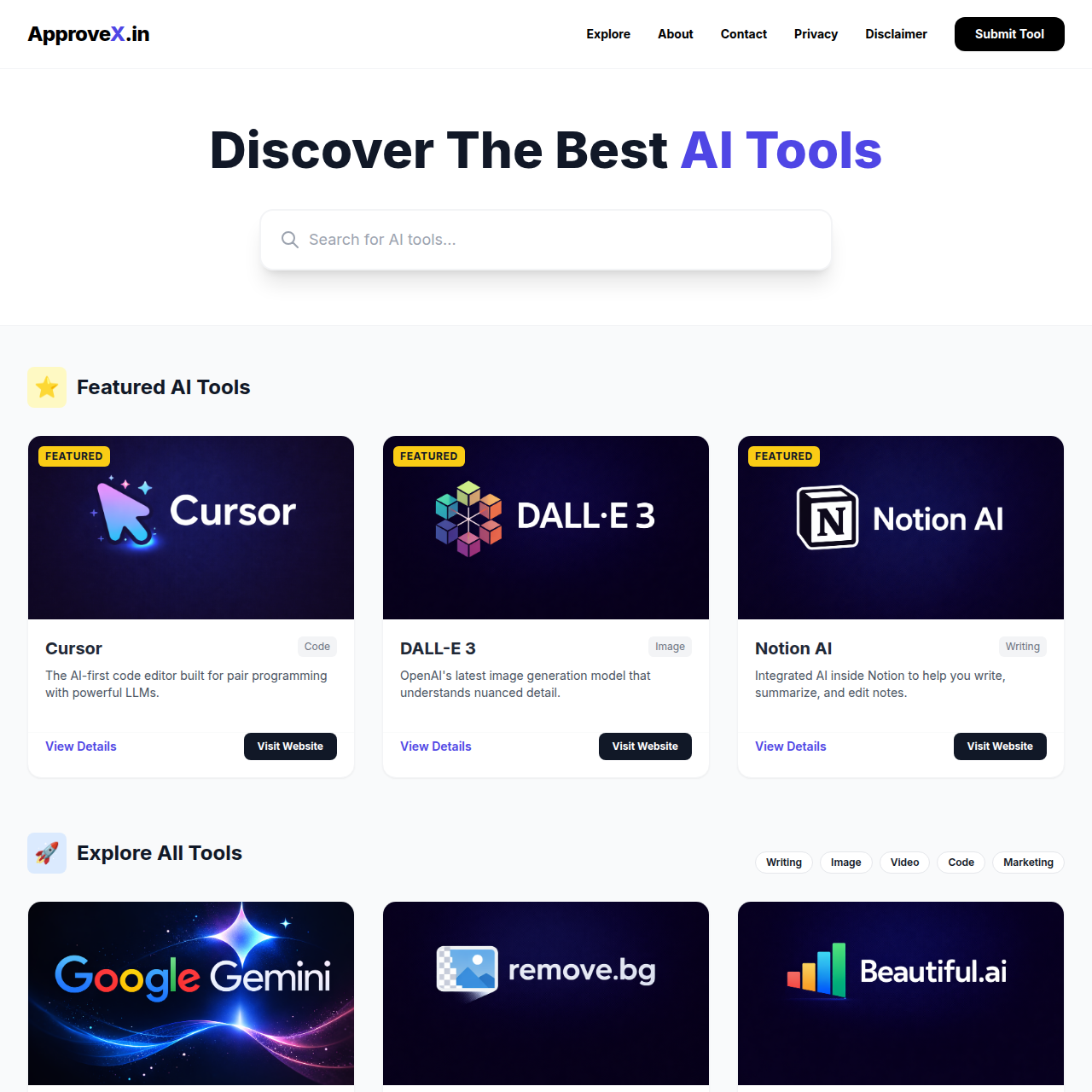 ApproveX – AI Tools Directory Website Source Code